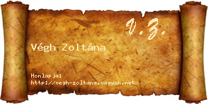 Végh Zoltána névjegykártya