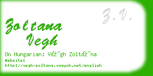 zoltana vegh business card